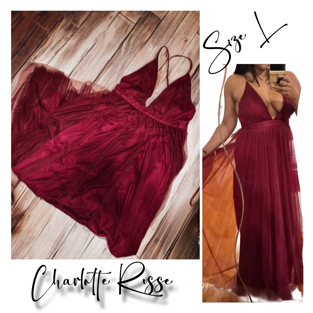 Charlotte Russe Deep Red Backless Dress